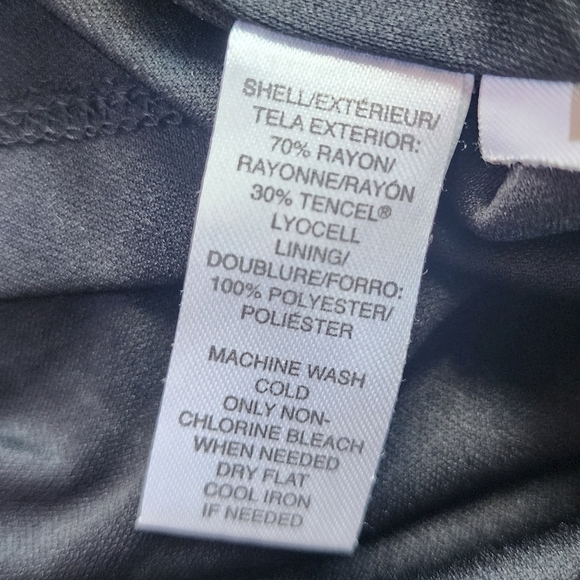 LOFT Black White Sheath Dress Cap Sleeves Gathered Side Waist Women's Small S - Picture 12 of 12